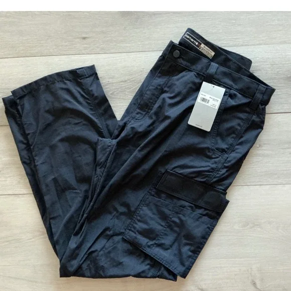 Carhartt‎ Flame Resistant Relaxed Fit Ripstop Cargo Work Pants 40x34 Black NWT